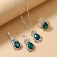 Elegant Water Droplets Zircon Alloy Wholesale Rings Earrings Necklace main image 7