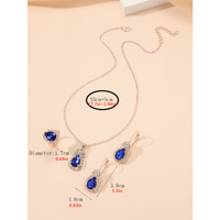 Elegant Water Droplets Zircon Alloy Wholesale Rings Earrings Necklace main image 2