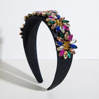 Elegant Luxurious Simple Style Flower Beaded Rhinestone Fabric Hair Band sku image 4