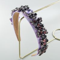 Elegant Luxurious Simple Style Flower Beaded Rhinestone Fabric Hair Band sku image 6