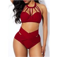 Women's Solid Color 2 Piece Set Tankinis main image 5
