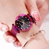 Casual Luxurious Round Butterfly Double Snap Quartz Women's Watches sku image 1