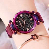 Casual Luxurious Round Butterfly Double Snap Quartz Women's Watches sku image 4