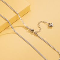 Stainless Steel 18K Gold Plated Simple Style Plating Solid Color Necklace main image 9
