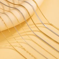 Stainless Steel 18K Gold Plated Simple Style Plating Solid Color Necklace main image 10