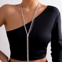 Casual Simple Style Classic Style Lines Copper Long Necklace sku image 2