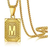 Fashion Letter Stainless Steel Plating Pendant Necklace 1 Piece sku image 25