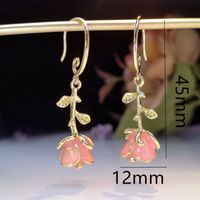 Ins Style Romantic Rose Metal Plating Gold Plated Women's Ear Hook main image 2