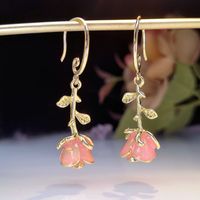 Ins Style Romantic Rose Metal Plating Gold Plated Women's Ear Hook main image 3