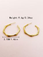 1 Pair Exaggerated Commute C Shape Lines Polishing Plating 304 Stainless Steel 14K Gold Plated Ear Studs main image 3