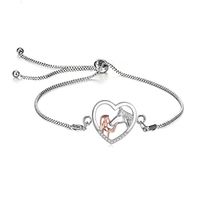 Vacation Sweet Classic Style Heart Shape Zircon Alloy Rhinestone Wholesale Bracelets Earrings Necklace sku image 3