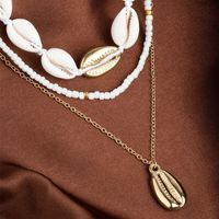 Shiny Shell Gold Plated Alloy Wholesale Necklace main image 4