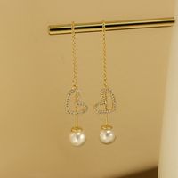 Elegant Lady Heart Shape Alloy Plating Inlay Artificial Gemstones Women's Drop Earrings main image 3
