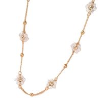 Ins Style Sweet Flower Alloy Pearl Plating Women's Necklace main image 4