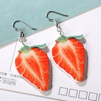 Cute Simple Style Fruit Arylic 3d Print Women's Drop Earrings main image 5
