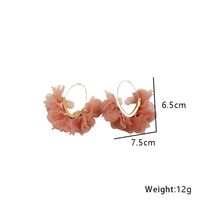 Korean Style Flower Alloy Cloth Handmade Women's Drop Earrings main image 4