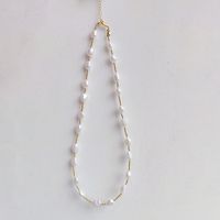 Elegant Round Freshwater Pearl Copper Plating 18k Gold Plated Necklace main image 4