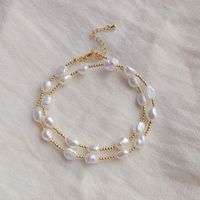 Elegant Round Freshwater Pearl Copper Plating 18k Gold Plated Necklace main image 6