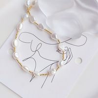 Elegant Round Freshwater Pearl Copper Plating 18k Gold Plated Necklace main image 5