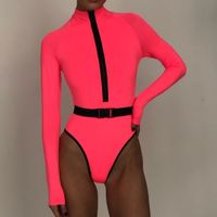 Women's Sports Solid Color 1 Piece One Piece main image 2