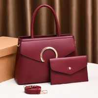 Women's Large All Seasons Pu Leather Vintage Style Bag Sets sku image 3