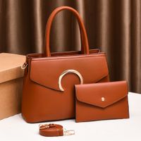 Women's Large All Seasons Pu Leather Vintage Style Bag Sets sku image 4