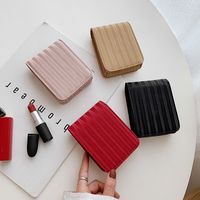 Women's Small All Seasons Pu Leather Solid Color Basic Square Magnetic Buckle Cosmetic Bag main image 3