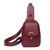 Women's Streetwear Solid Color Pu Leather Waist Bags sku image 5