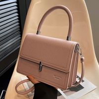 Women's Small Pu Leather Solid Color Elegant Classic Style Square Magnetic Buckle Shoulder Bag Handbag Crossbody Bag main image 5