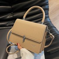 Women's Small Pu Leather Solid Color Elegant Classic Style Square Magnetic Buckle Shoulder Bag Handbag Crossbody Bag main image 3