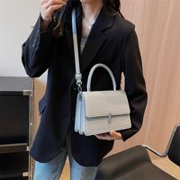 Women's Small Pu Leather Solid Color Elegant Classic Style Square Magnetic Buckle Shoulder Bag Handbag Crossbody Bag sku image 3