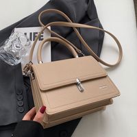 Women's Small Pu Leather Solid Color Elegant Classic Style Square Magnetic Buckle Shoulder Bag Handbag Crossbody Bag main image 2