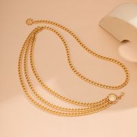 Wholesale Jewelry Streetwear Solid Color Aluminum Gold Plated Waist Chain main image 5