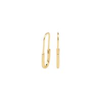 1 Pair Simple Style Paper Clip Sterling Silver Plating White Gold Plated Gold Plated Earrings main image 2