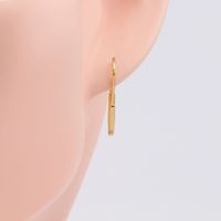 1 Pair Simple Style Paper Clip Sterling Silver Plating White Gold Plated Gold Plated Earrings main image 4
