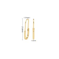 1 Pair Simple Style Paper Clip Sterling Silver Plating White Gold Plated Gold Plated Earrings sku image 2