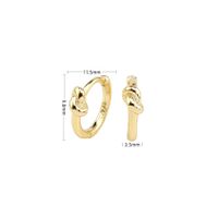 1 Pair Lady Simple Style Knot Sterling Silver Plating White Gold Plated Gold Plated Hoop Earrings sku image 2
