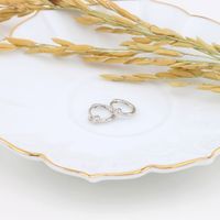 1 Pair Lady Simple Style Knot Sterling Silver Plating White Gold Plated Gold Plated Hoop Earrings main image 5
