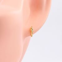 1 Pair Lady Simple Style Knot Sterling Silver Plating White Gold Plated Gold Plated Hoop Earrings main image 2