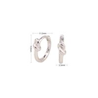 1 Pair Lady Simple Style Knot Sterling Silver Plating White Gold Plated Gold Plated Hoop Earrings sku image 1
