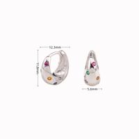 1 Pair Elegant Retro U Shape Sterling Silver Plating Inlay Zircon White Gold Plated Gold Plated Earrings sku image 1