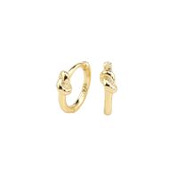 1 Pair Lady Simple Style Knot Sterling Silver Plating White Gold Plated Gold Plated Hoop Earrings main image 4