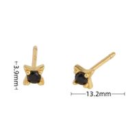 1 Pair Simple Style Star Sterling Silver Inlay Zircon White Gold Plated Gold Plated Ear Studs sku image 2