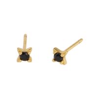 1 Pair Simple Style Star Sterling Silver Inlay Zircon White Gold Plated Gold Plated Ear Studs main image 5
