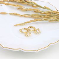 1 Paar Ins-stil Moderner Stil Koreanische Art Herzform Sterling Silber Überzug Inlay Zirkon Weißgold Plattiert Vergoldet Tropfenohrringe main image 3