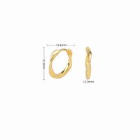 1 Pair Simple Style Twist Sterling Silver Plating White Gold Plated Gold Plated Earrings sku image 2