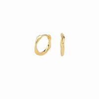 1 Pair Simple Style Twist Sterling Silver Plating White Gold Plated Gold Plated Earrings main image 5