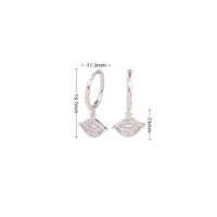1 Pair Sweet Lips Sterling Silver Inlay Zircon White Gold Plated Gold Plated Drop Earrings sku image 1