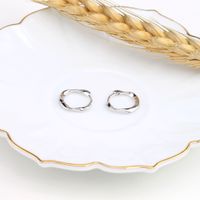 1 Pair Simple Style Twist Sterling Silver Plating White Gold Plated Gold Plated Earrings main image 4
