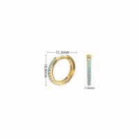 1 Pair Simple Style Circle Sterling Silver Inlay Zircon White Gold Plated Gold Plated Earrings sku image 14